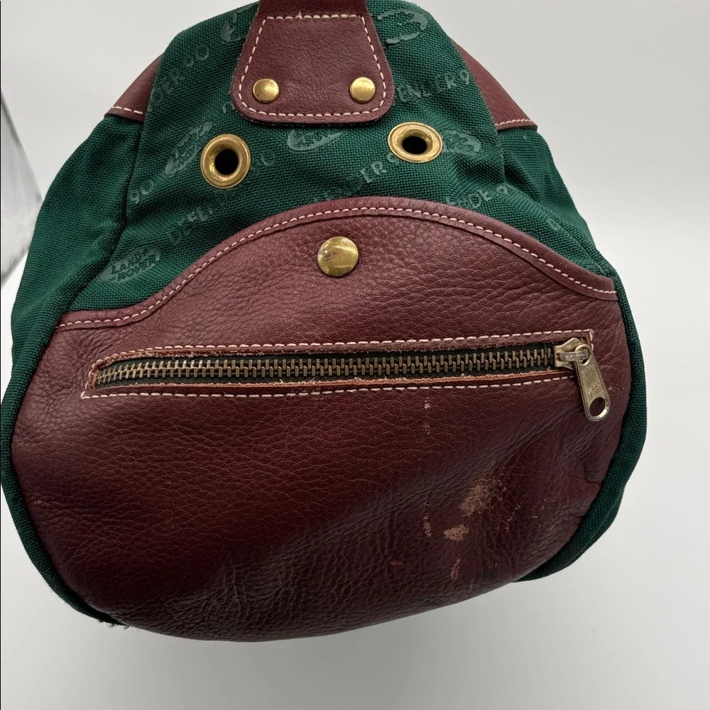 Vintage Land Rover Defender Green Canvas Leather Strap Duffle Bag BLEMISHES